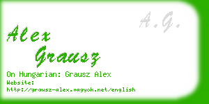 alex grausz business card